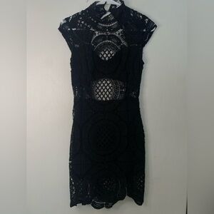 Bebe Elegant Black Lace Dress